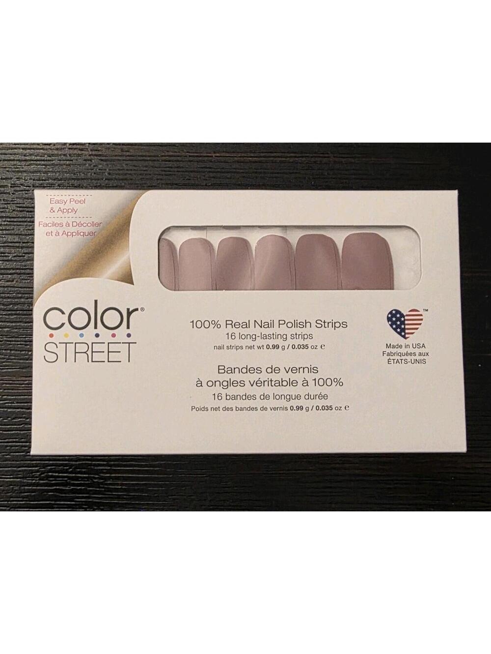 Color Street Manchester Mauve Nail Polish Strips 16 Ct 100% Real Nail Polish New
